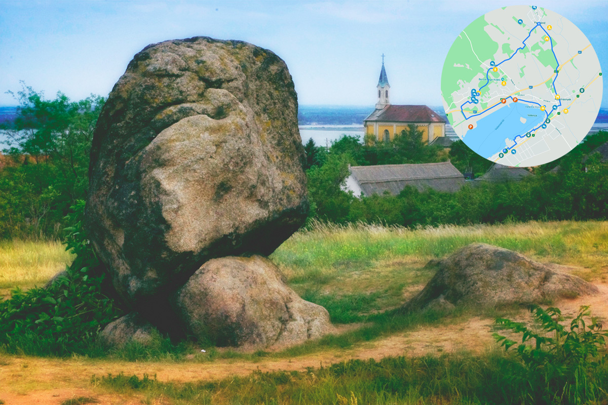 Velencei-hegység déli lejtői túra útvonala